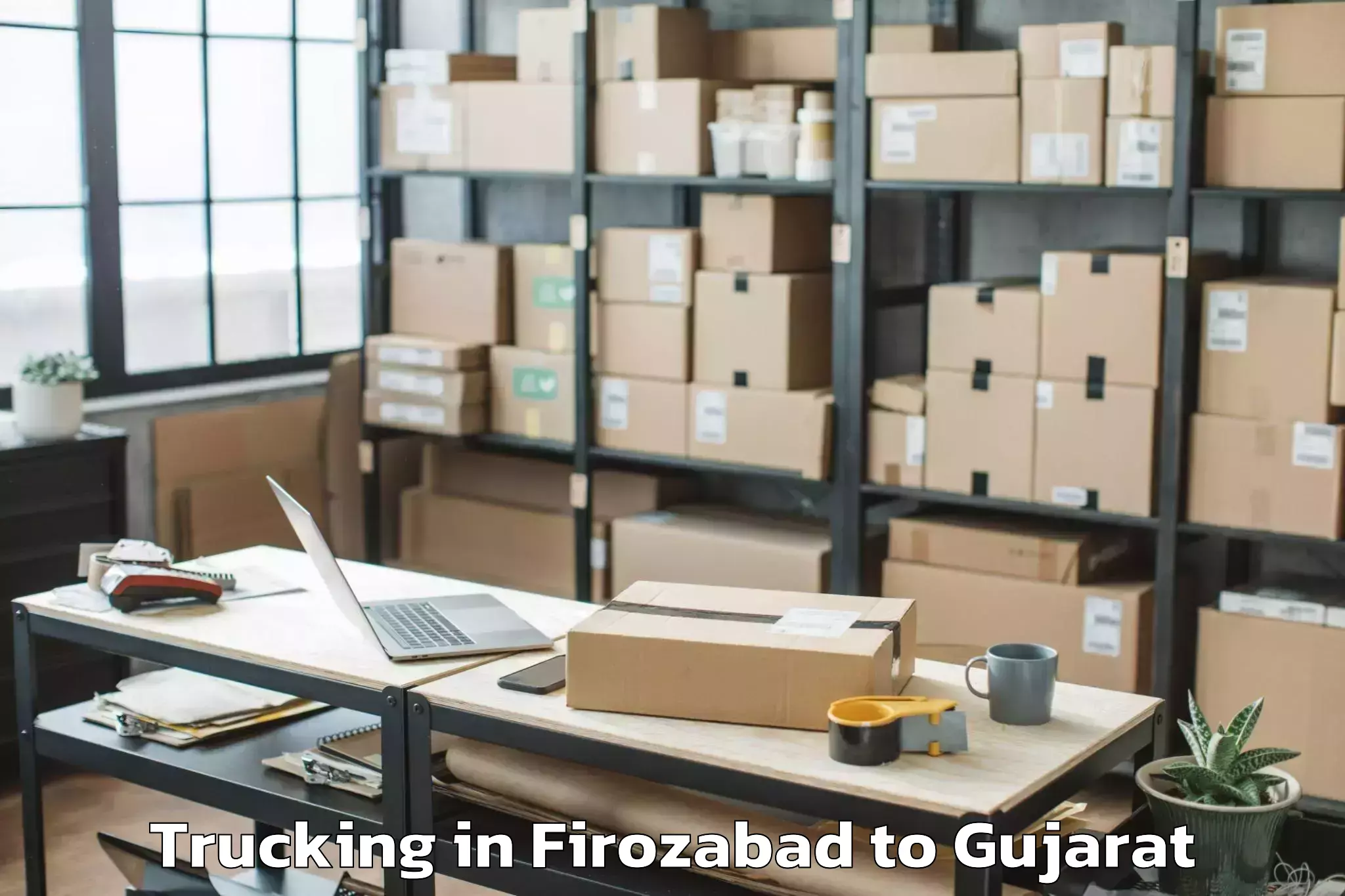 Book Firozabad to Vr Mall Surat Trucking Online